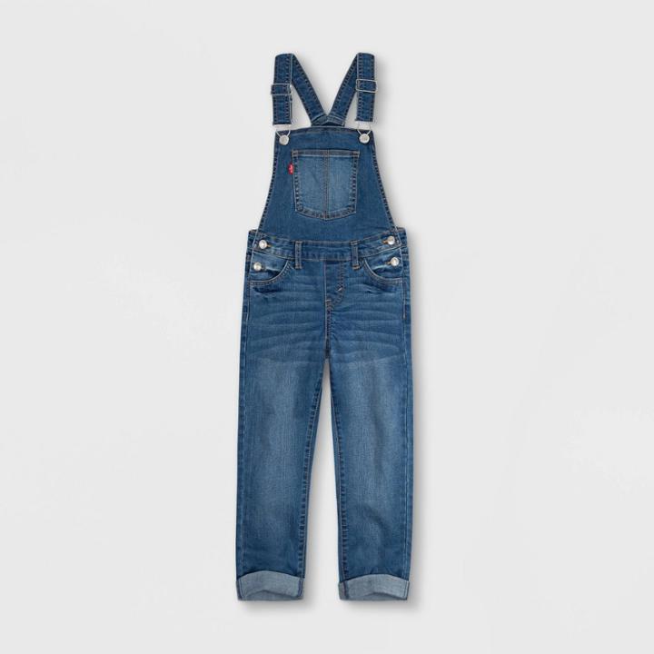Levi's Girls' Overalls - West Lake Medium Wash
