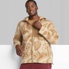 Adult Extended Size Printed Casual Fit Hooded Sweatshirt - Original Use Brown/paisley