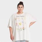 Grayson Threads Women's Plus Size Zodiac Floral Chart Short Sleeve Oversized Graphic T-shirt - White
