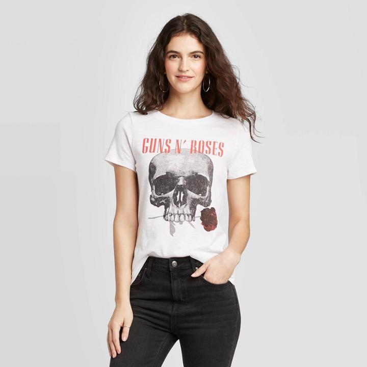 Bravado Women's Guns N' Roses Short Sleeve T-shirt (juniors') - White