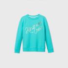 Girls' Printed Pullover Sweatshirt - Cat & Jack Green