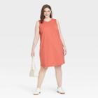 Women's Plus Size Muscle Tank Dress - A New Day Orange