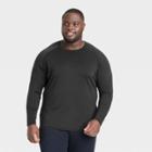 Men's Big Fitted Cold Mock Long Sleeve Athletic Top - All In Motion Black