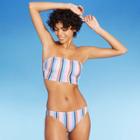 Juniors' Longline Metallic Bandeau Bikini Top - Xhilaration Multi Stripe