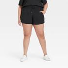 Women's Plus Size Stretch Woven Mid-rise Shorts 4 - All In Motion Black