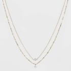 Cubic Zirconia Multi-strand Chain Necklace - A New Day Gold