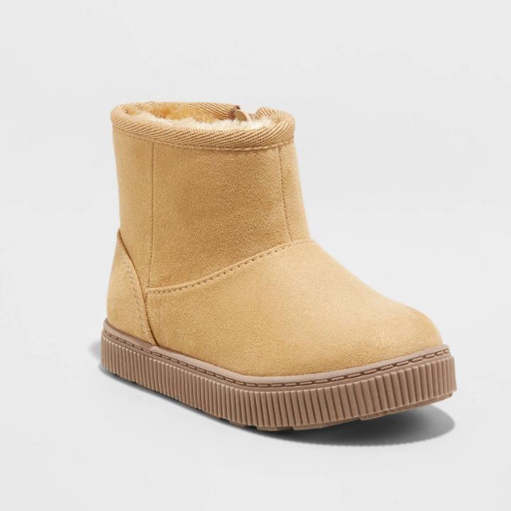 Toddler Boys' Arlo Zipper Winter Boots - Cat & Jack Tan