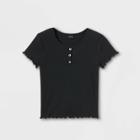 Girls' Henley T-shirt - Art Class Black