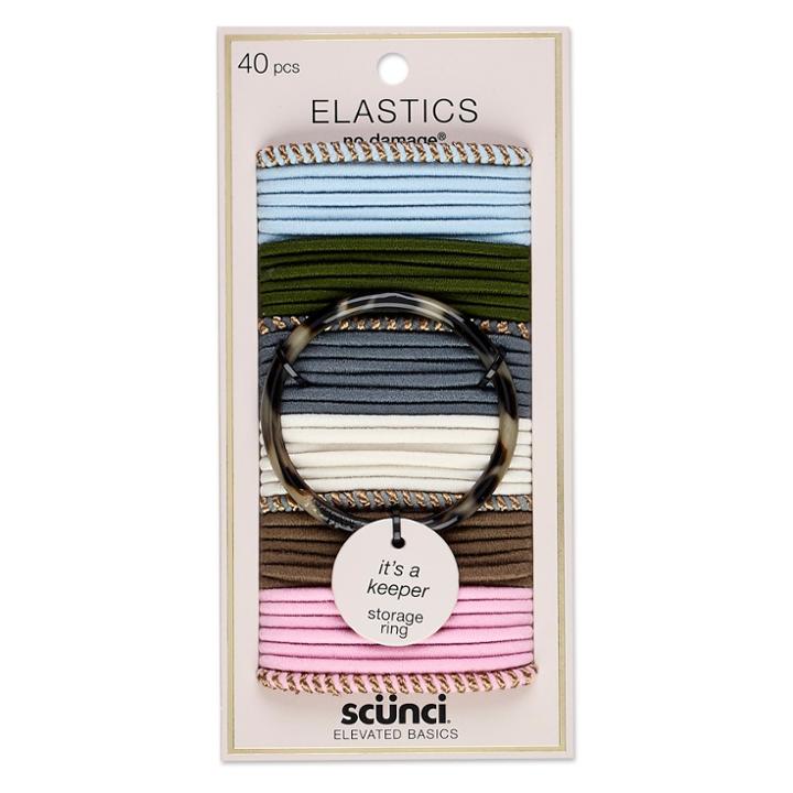 Conair Scunci Elevated Basics No Damage Elastics With Keeper - 40pk, Adult Unisex