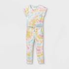 Grayson Mini Toddler Girls' Tie-dye Short Sleeve Jumpsuit
