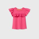 Toddler Girls' Eyelet Short Sleeve T-shirt - Cat & Jack Pink