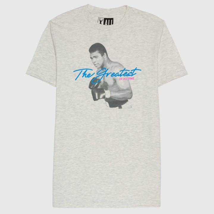Men's Muhammad Ali 'the Greatest' Short Sleeve T-shirt - Off-white