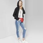Women's Butter French Terry Zip-up Hoodie - Wild Fable Black