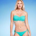 Women's Strappy Bandeau Bikini Top - Shade & Shore Teal