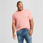 Men's Big & Tall Standard Fit Short Sleeve Henley Shirt - Goodfellow & Co Cherry Tomato