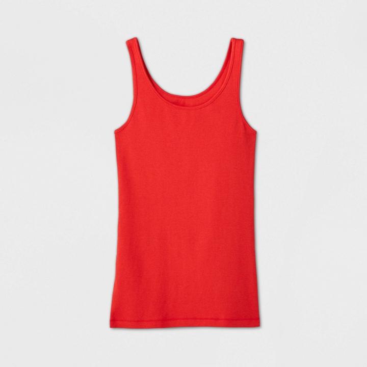 Women's Slim Fit Tank Top - A New Day Red