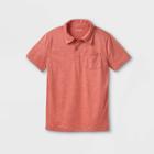 Boys' Performance Short Sleeve Polo Shirt - Cat & Jack Heather Red