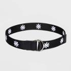 Women's Fable Daisy Embroided Web Belt - Wild Fable Black