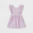 Toddler Girls' Seersucker With Stars Ruffle Sleeve Dress - Cat & Jack Red/white/blue
