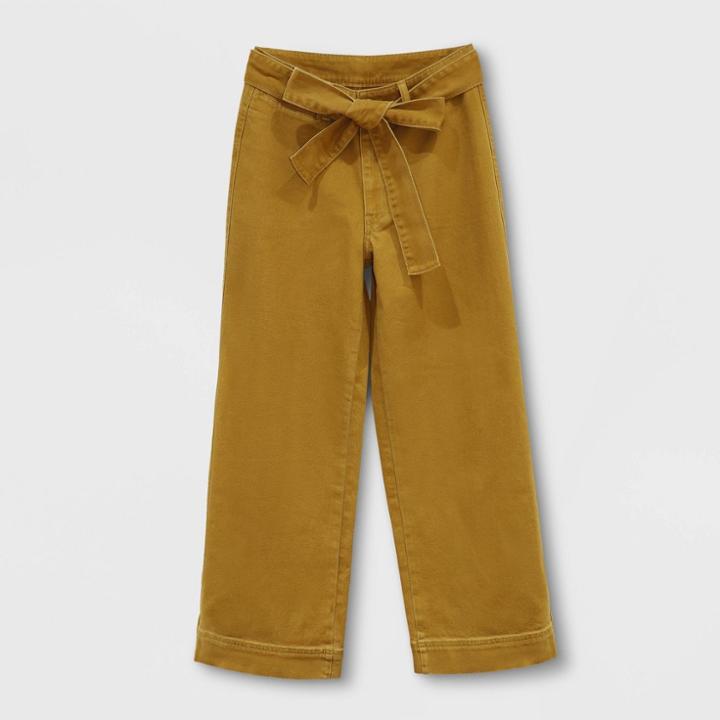 Women's Mid-rise Tie Waist Wide Leg Pants - Universal Thread Brown