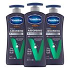 Vaseline Intensive Care Men's Fast Absorbing Hand And Body Lotion - 20.3 Fl Oz/3ct