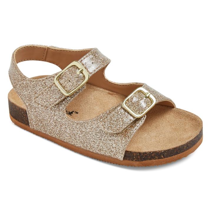 Toddler Girls' Tisha Two Piece Footbed Sandals Cat & Jack - Gold