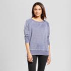 Women's Burnout French Terry Pullover Sweatshirt - Alison Andrews Blue