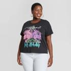 Live Nation Women's Plus Size Def Leppard Animal Short Sleeve Graphic T-shirt - Black
