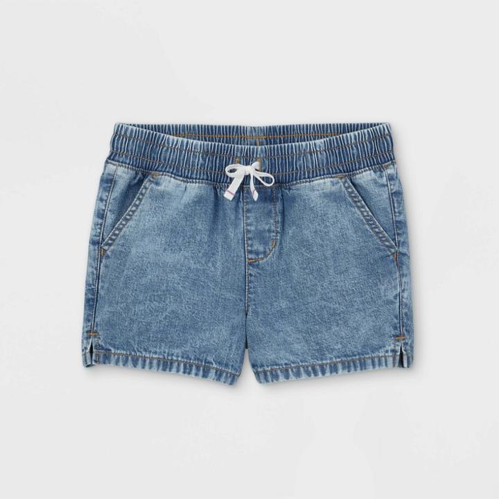 Girls' Pull-on Jean Shorts - Cat & Jack Medium Wash Xs,