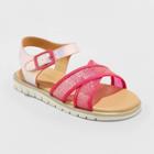 Toddler Girls' Alicia Ankle Strap Sandals - Cat & Jack Pink 5, Toddler Girl's