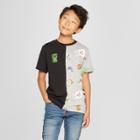 Boys' Minecraft Short Sleeve T-shirt - Black/gray