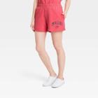 Mighty Fine Women's Malibu Rose Graphic Jogger Shorts - Red