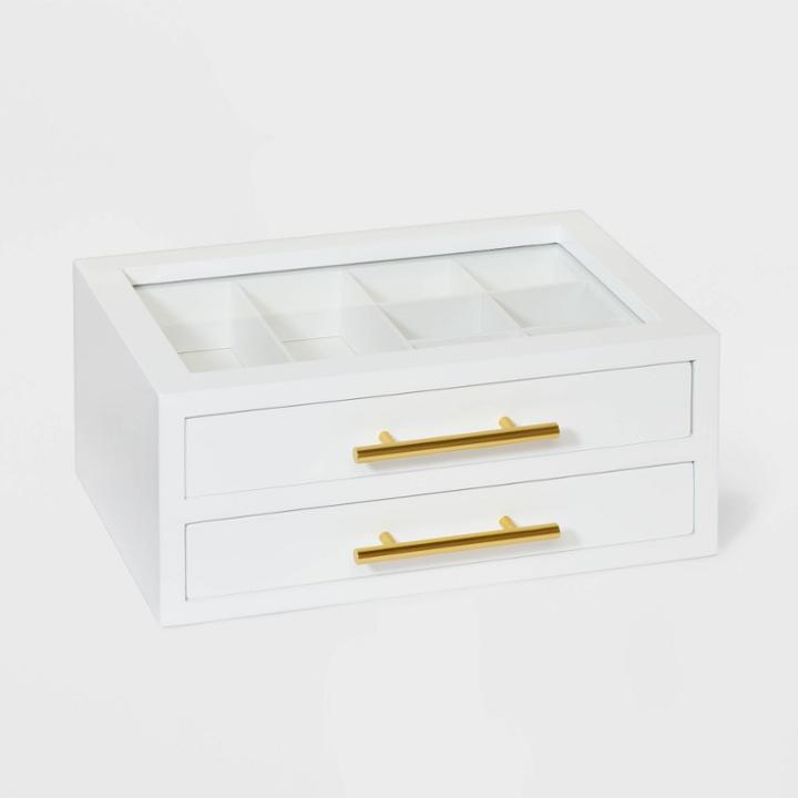 Two Layer Jewelry Organizer - A New Day White