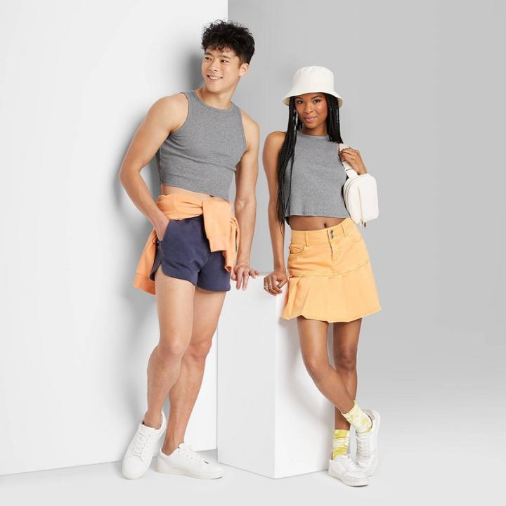Racer Front Tank Top - Wild Fable Heather Gray