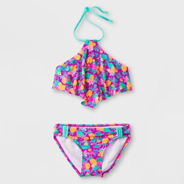 Malibu Dream Girl Girls' Pineapple Crush Bikini Set - 10,