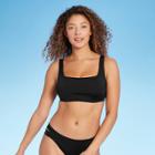 Kona Sol Women's Simple Square Neck Over The Shoulder Bikini Top - Kona