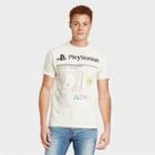 Men's Playstation Logo Short Sleeve T-shirt - Cream