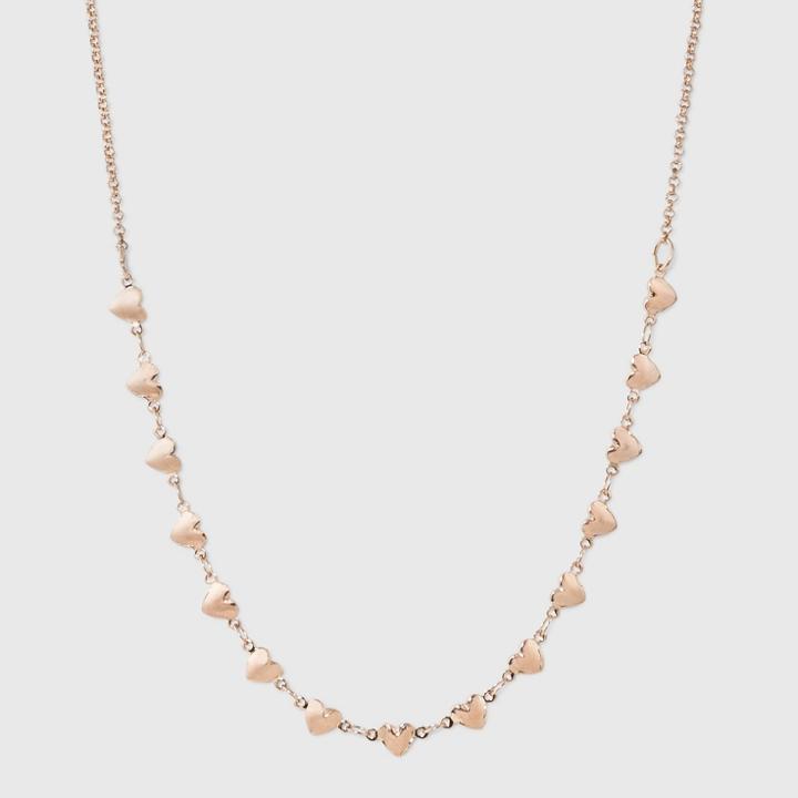Frontal Heart Necklace - Wild Fable Rose Gold, Women's