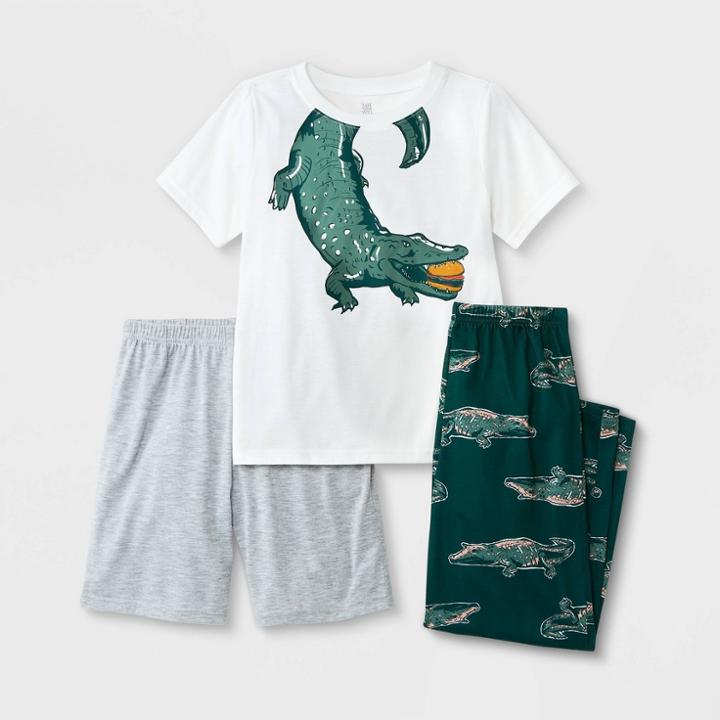 Carter's Just One You Boys' 3pc Alligator Pajama Set
