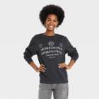 Mighty Fine Women's Halloween Ouija Board Graphic Sweatshirt - Black