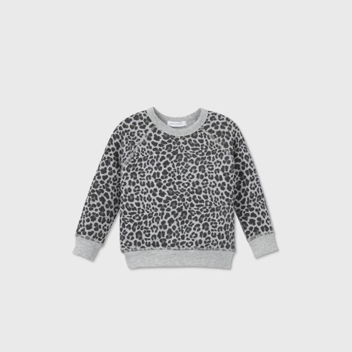 Grayson Mini Toddler Girls' Crew Sweatshirt - Charcoal Gray