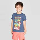 Toddler Boys' Marvel Captain America T-shirt - Navy 5t, Boy's, Blue