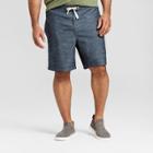 Men's Big & Tall 8 Chambray Elastic Waist Shorts - Goodfellow & Co Geneva Blue