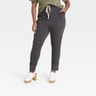 Women's Plus Size Waffle Knit Jogger Pants - Universal Thread Dark Gray