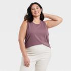 Women's Plus Size Supima Tank Top - A New Day Purple