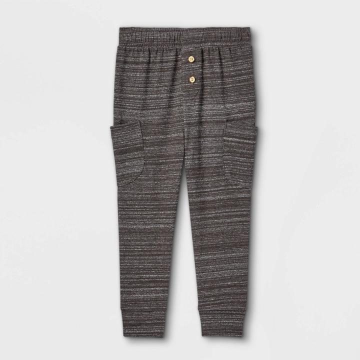 Toddler Boys' Jersey Knit Jogger Pull-on Pants - Cat & Jack Charcoal Gray