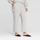 Women's Plus Size Mid-rise Straight Capri Lounge Pants - Who What Wear Gray X, Women's