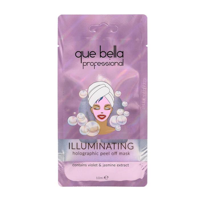 Que Bella Professional Illuminating Holographic Peel Off Mask - 0.35oz, Adult Unisex