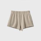 Women's Fleece Lounge Shorts - Colsie Taupe