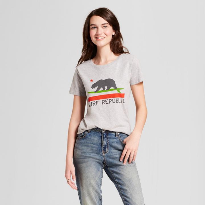 Women's California Surf Republic T-shirt - Awake Gray